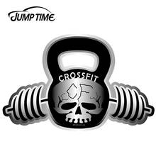 JumpTime-pegatina de vinilo para coche, calcomanía para limpiaparabrisas de ventana, Crossfit, Kettelbell, Calavera, JDM, 13cm x 8,3 cm 2024 - compra barato