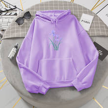 Mulheres harajuku rosa hoodies inverno kpop flor impressão estilo coreano moletom casual solto plus size feminino pullovers streetwear 2024 - compre barato