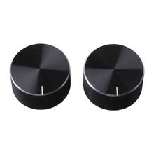 2Pcs 25x13mm Black D Axis Rotary Potentiometer Knob Encoder Volume Control For Speaker Amplifier Audio HiFi 2024 - buy cheap