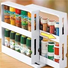 Multi-Function Rotating Storage Shelf Kitchen Spice Organizer Rack Slide Kitchen Cabinet Cupboard Organizer Kitchen Stor 2024 - buy cheap