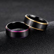 2020 trend titanium steel ring men's high-end jewelry colorful black gold lasha electroplating ring jewelry gift 2024 - buy cheap