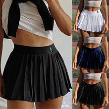 Gothic Pleated Skirt Short Woman Elastic Waist Mini Skirts Sexy Mircro Summer Embroidery Mini Tennis Skirt New Preppy юбка 2021 2024 - buy cheap