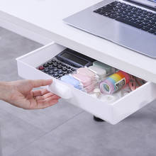 Drawer Type Storage Box Under The Desk Plastic Dormitory Cosmetics Sorting Box Home Office Storage 2024 - buy cheap