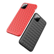 For iPhone 11 Pro Max Case Luxury Grid Weave Soft Silicone Protective Cover for iPhone X Xs Max XR 6 6S 7 8 Plus 5 5S SE Cases 2024 - buy cheap