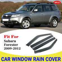 Capa de chuva defletores para janela de carro, para subaru forester 2009-2012, proteção contra o vento, ventilação, sol, viseira de chuva, acessórios de decoração do carro 2024 - compre barato