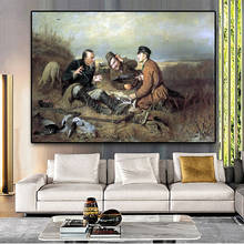 Vasilij Perov Hunters at rest Canvas Painting Posters Prints Scandinavian Wall Art Picture for Living Room Home Decor Cuadros 2024 - buy cheap