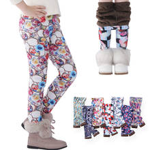 Winter New Girls Leggings Cotton Plus Velvet Warm Soft Candy Colors Girls Pants 3-11 Years Children's Pants 2024 - buy cheap