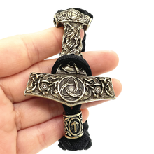 Nostalgia Thor Hammer Mjolnir Charm Trinity Norse Runes Beads Accessories Jewelry Talisman Viking Bracelet 2024 - buy cheap