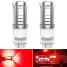 Lâmpada led canbus p27/7w 3157 ba15s, luz de freio para carro, lâmpada reversa drl para audi, nissan, lada, bmw, honda kia, hyundai, vermelho 2024 - compre barato