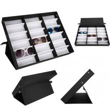 18 Grids Glasses Display Case Dust-proof Lockable Stud-snap Button Sunglasses Storage Box Organizer Glasses Jewelry Display Box 2024 - buy cheap