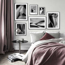 Estilo nórdico cinza fotografia impressão cartaz abstracto mulher corpo mão perna pintura da lona arte da parede fotos moderno interior decoração 2024 - compre barato