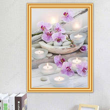 5D DIY Diamond Painting Orchid Flower Cross Stitch Full Drill Square Diamond Embroidery Mosaic Picture of Rhinestones Home Decor 2024 - buy cheap