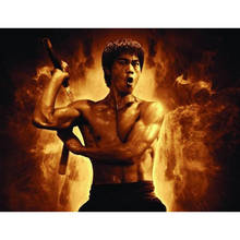 Pintura de diamantes 5d diy, cuadro de Kung Fu chino, Bruce Lee, bordado 3D, mosaico de punto de cruz, arte para decoración del hogar 2024 - compra barato