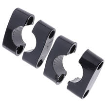 Grampos pretos para montagem de barra, adaptador riser 7/8 tamanhos 22mm bike de trilha atv 2024 - compre barato