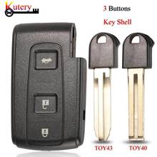 Kutery 10PCS/Lot Remote Car Key Shell For Toyota Prius Corolla Verso 3Buttons With TOY40 TOY43 Uncut Blade Blank Case Cover 2024 - buy cheap