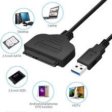 Indicador LED USB SATA 3, Cable Sata a USB 3,0, adaptador de hasta 6 Gbps, compatible con disco duro externo SSD HDD de 2,5 pulgadas, 22 pines Sata III 2024 - compra barato