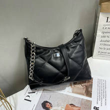 Женская сумка через плечо, из искусственной кожи, с цепочкой, повседневная, вместительная, 2021 2024 - купить недорого
