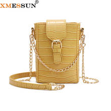 XMESSUN-Bolso con cadena y estampado de cocodrilo para mujer, bandolera de hombro a la moda, Cartera de viaje de ocio de diseñador, ins K31 2024 - compra barato