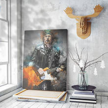 Ireland Band Guitarist The Edge Art Poster, Post Punk Alternative Rock Music Watercolour Mural, Fans Collecting Art Prints Decor 2024 - buy cheap