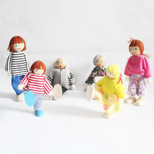 2020 Новый стиль имитация деревянные ролевые игры миниатюрные куклы семьи для детей подарок 2024 - купить недорого