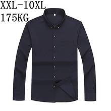 10XL 8XL 7XL 2021 New Business Shirts For Men Long Sleeve Formal Regular Loose Office Men's Dress Shirt Casual chemise homme 2024 - buy cheap