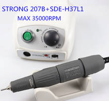 Фрезер Strong 207B H37L1 Электрический для маникюра и педикюра, машинка для полировки ногтей, оборудование для нейл-арта btmarathon, 35000 об/мин 2024 - купить недорого