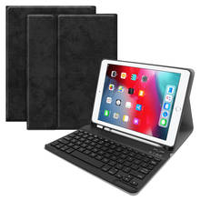 Para ipad 2018 caso teclado bluetooth couro do plutônio inteligente tablet capa para ipad pro 11 2020 gadget lápis casos a1823 a2231 a2228 2024 - compre barato