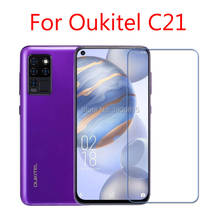 Cola completa vidro temperado para oukitel c21 original 9h protetor de tela película protetora protetor frontal para oukitel c21 6.4" 2024 - compre barato