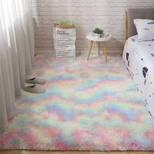 Nordic variegated tie-dyed gradient carpet bedroom bedside rug large area living room carpet pattern beautiful and fresh mat 2024 - buy cheap