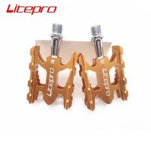 LITEPRO 412 Folding Bike Bearing Pedal Aluminum Alloy Ultralight Non-slip Pedal MTB Mountain Bike Road Bicycle Pedals 2024 - buy cheap