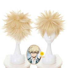 Anime My Hero Academia Katsuki Bakugo Cosplay Wig Short Wig Boku no Hero Academia Heat-resistant Fiber Hair + Wig Cap Party Men 2024 - buy cheap