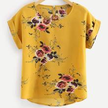 Summer Fashion Floral Print Blouse Pullover Ladies O-Neck Tee Tops Female Women's Short Sleeve Shirt Blusas Femininas Clothing 2024 - buy cheap