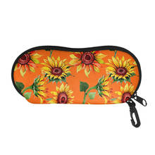 Colorful Sunflower  Eye Glasses Case for Women Sun/Swimming Glasses Protector Teen Travel Pack Pouch Glasses Case Portable 2024 - buy cheap