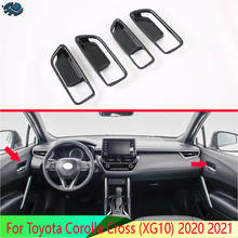 For Toyota Corolla Cross (XG10) 2020 2021 Carbon Fiber Style Inner Door Handle Cover Catch Bowl Trim Insert Bezel Frame Garnish 2024 - buy cheap