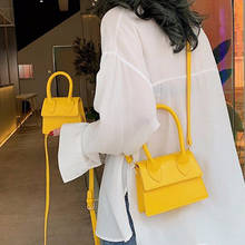Миниатюрные сумки через плечо из искусственной кожи в стиле ретро для женщин, Дизайнерские однотонные дамские квадратные офисные тоуты на ремне 2024 - купить недорого