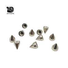 7*9mm 100set Silver Punk Spike Alloy Spikes Cone Screwback Metal Studs Leathercraft Rivet Bullet Spike Punk Spots Pet Collar 2024 - buy cheap