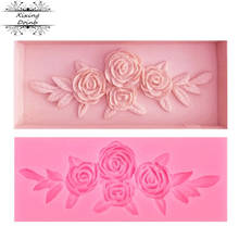 Forma de silicone em flor de rosa de árvore, ferramentas de decoração para bolo, cortador de biscoitos, decoração de fondant para casamento 2024 - compre barato