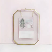 Винтажная стеклянная настенная подвесная рамка для картин, настенные фоторамки, прессованный держатель для цветов и растений, настенное украшение «сделай сам» 2024 - купить недорого