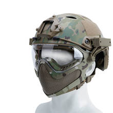 Máscara protetora de combate tático, cobertura total do capacete militar, militar, combate, tiros, cs, wargame, paintball, máscara 2024 - compre barato