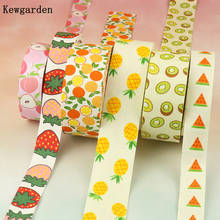 Kewgarden 1.5" 1" 38 25 10 mm Print Fruit Cloth Fabric Ribbon  DIY Hairbow Bow tie Sewing Accessories Handmade Tape 10 Meters 2024 - buy cheap