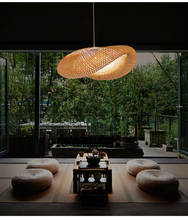 Современные бамбуковые подвесные светильники бамбуковая лампа Азия ресторан отель подвесной светильник для гостиной подвесной кухонный светильник 2024 - купить недорого