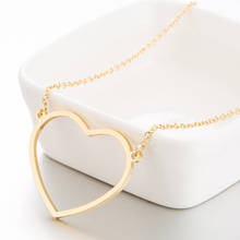 Colares femininos com pingente de coração, correntes de casal bonitas de aço inoxidável dourada acessórios para mulheres joias no pescoço 2024 - compre barato