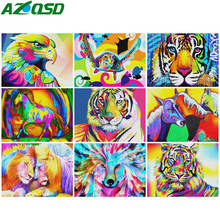 AZQSD Painting By Numbers Tiger Animal Coloring By Numbers DIY Unframe Pictures Arcylic Oil Painting Home Decor Gift 2024 - buy cheap