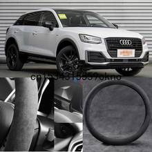 For Audi Q2L Circular D Type Black Alcantara Suede Car Steering Wheel Cover Car Accessories 2024 - buy cheap