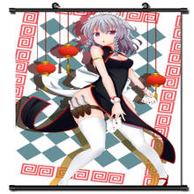 Anime japonês touhou projeto a encarnação do scarlet izayoi sakuya decoração de casa parede do cartaz de rolagem imagem decorativa 2024 - compre barato