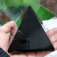 Dhxyzb 80 мм натуральный обсидиан Пирамида кварц черный кристалл точка образец minera Рок Камень удалить отрицательную энергию домашний декор 2024 - купить недорого