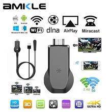 Amkle Mirascreen M100 WiFi Display Dongle Anycast 5G HDMI-compatible 4K Ultra HD Tv Stick for iOS Android Smart Phone Tablet 2024 - buy cheap