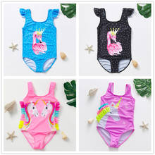 One piece Baby Girls Swimwear 1~10Year Toddler Girls swimsuit Cartoon style Children swimsuit Kids Bathing suit Beach wear-ST285 2024 - buy cheap