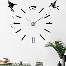 Reloj de pared 3D de Ángel grande DIY, diseño moderno, silencioso, 47 pulgadas, pegatina de pared acrílica, relojes para habitación de niños, decoración del hogar 2024 - compra barato