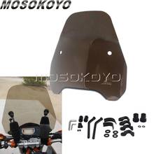 Universal moto windshield windscreen defletor de vento ajustável para harley honda suzuki yamaha kawasaki 7/8 "1" guiador 2024 - compre barato